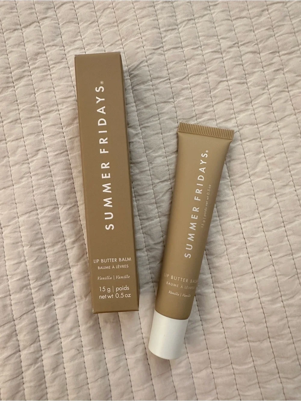 Summer Fridays Vanilla Lip Butter Balm - Neutral Beige Tube